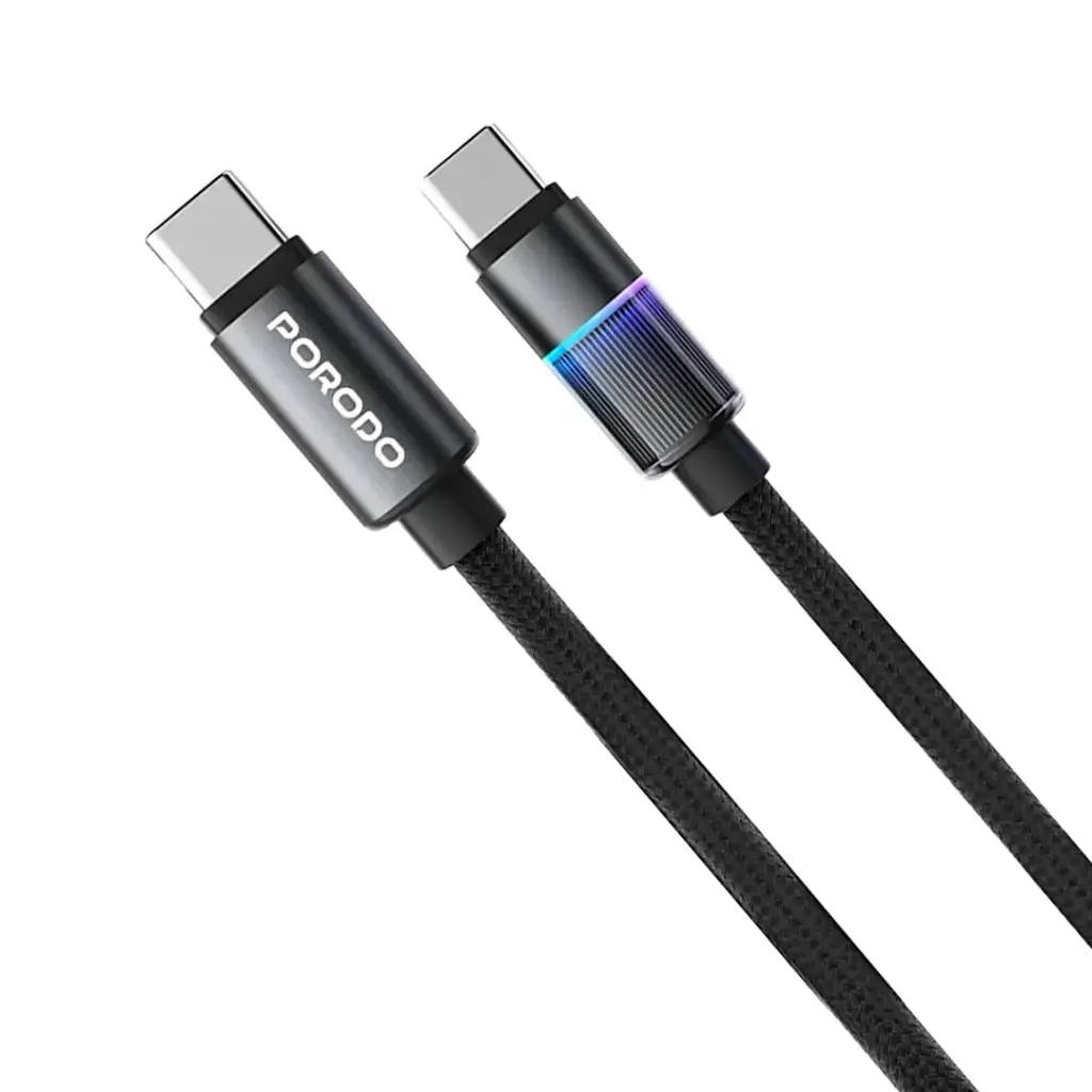 كابل بورودو ألومنيوم USB-C إلى USB-C - أسود