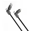 Porodo 4-In-1 Charging And Data Transfer Cable - Black