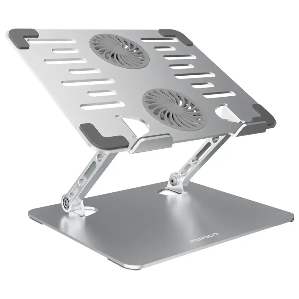 Porodo Aerodesk Cooling Laptop Stand - Silver