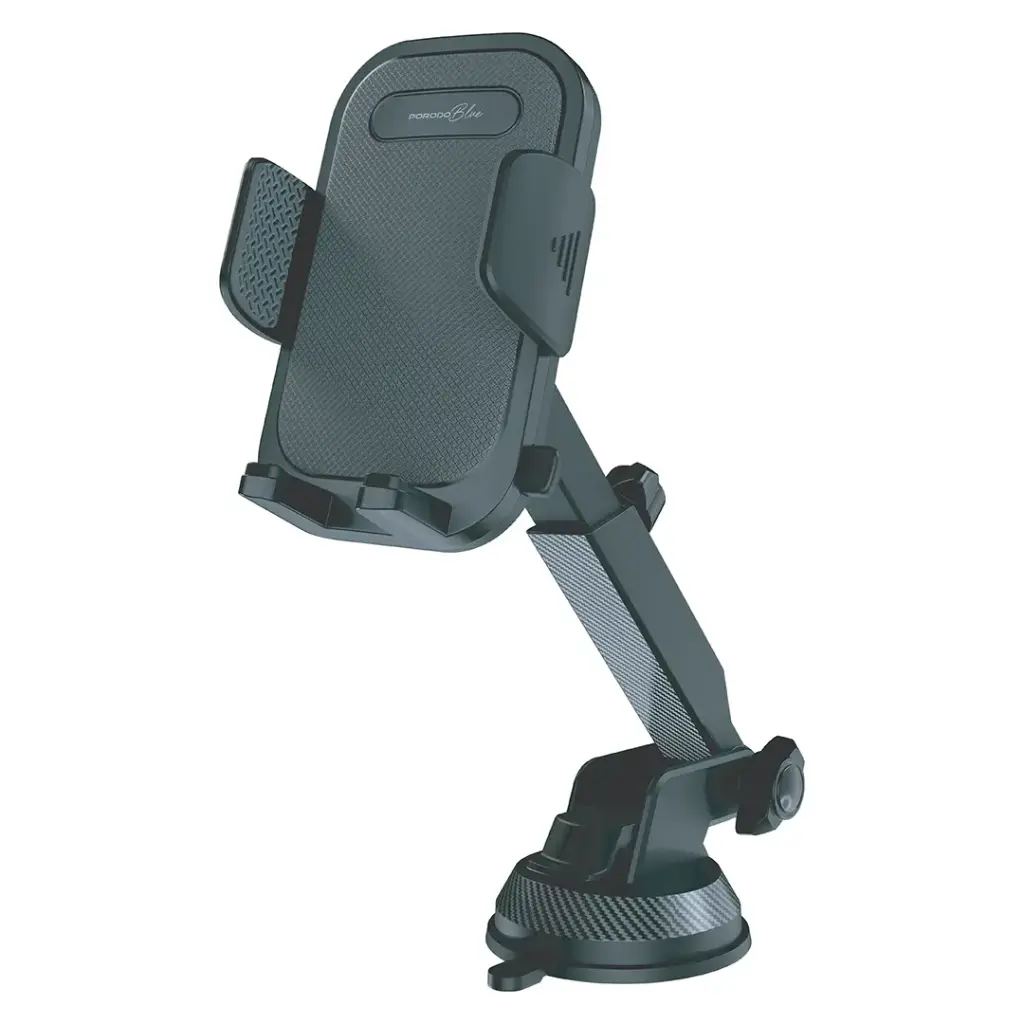 Porodo Blue Cradle Suction Car Phone Holder - Black