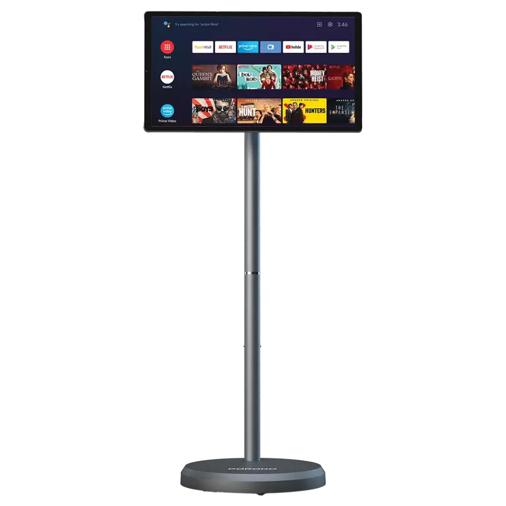 شاشة ذكية محمولة Porodo Surf بحجم 21.5" مع سعة بطارية 27000mAh - رمادي