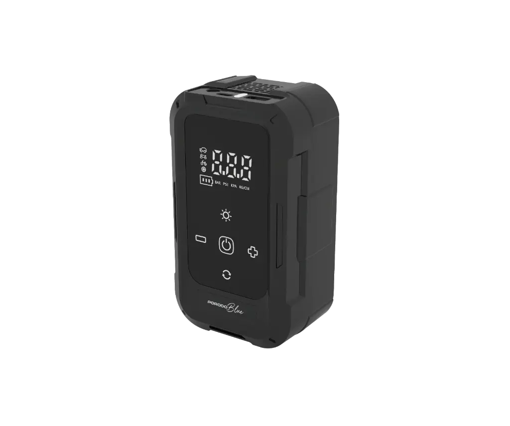 Porodo Blue Airo Car Tire Inflator - Black