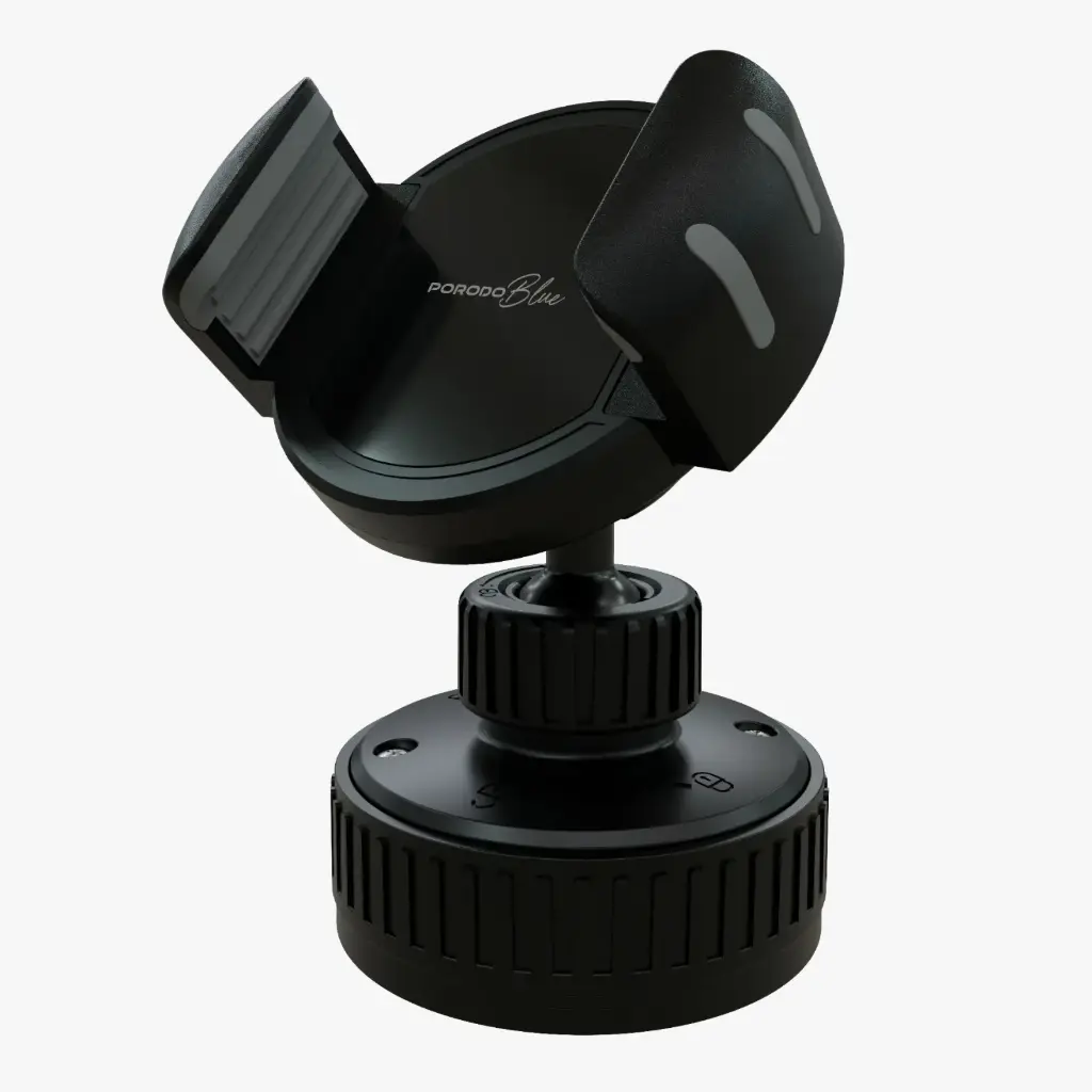 Porodo Blue Car Phone Holder Multi-Surface Mounting - Black