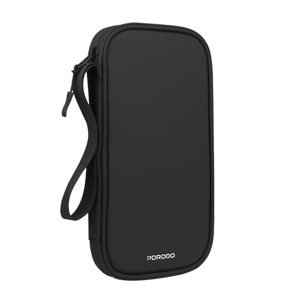 PORODO MILANO SMART PASSPORT HOLDER RFID Blocking Protection - Black