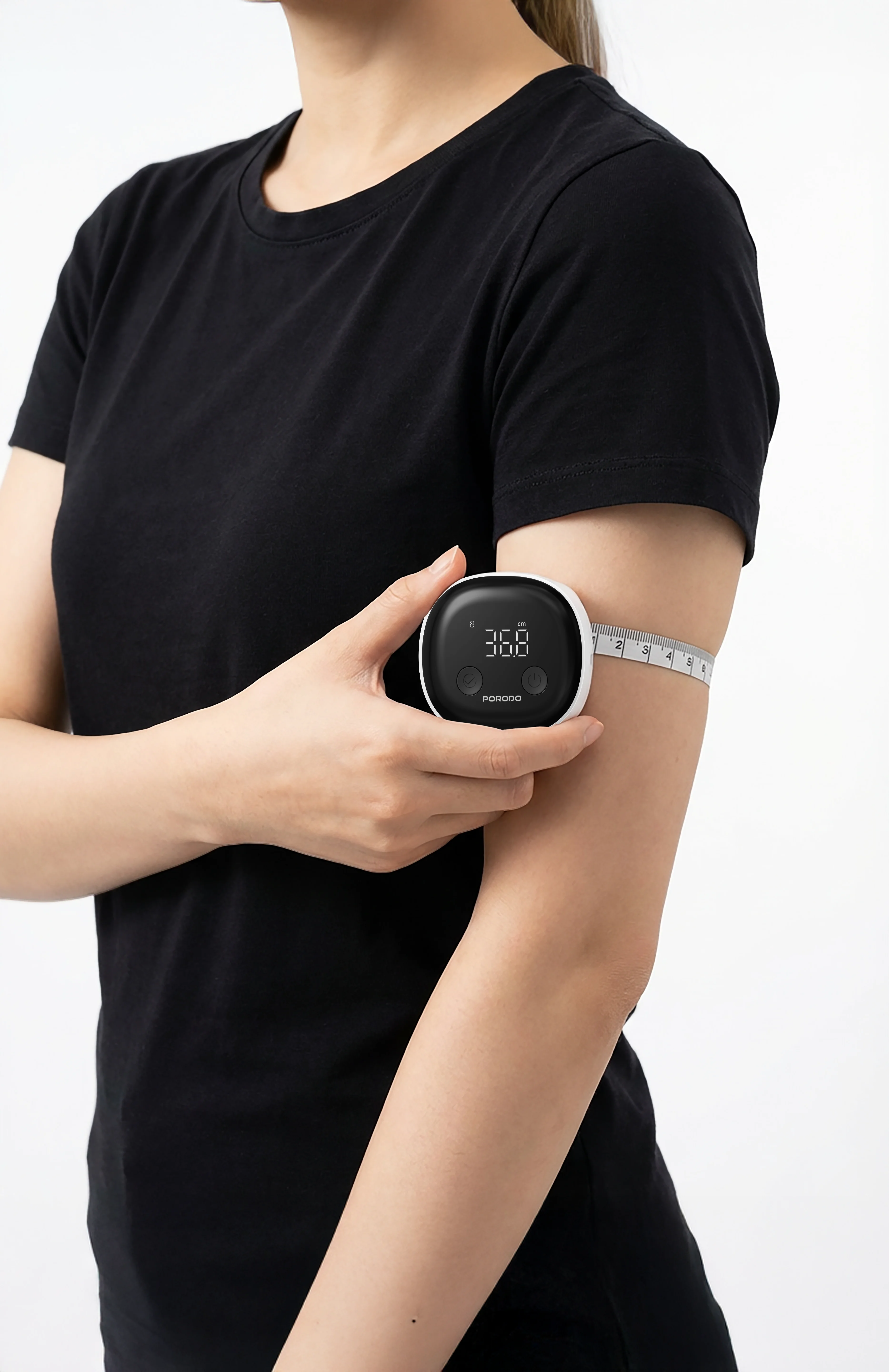 Porodo Metrice Smart Body Tape Measure with Bluetooth - White