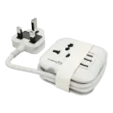 Porodo Blue Volga Multi-Port Universal AC Socket with USB-A & C - White
