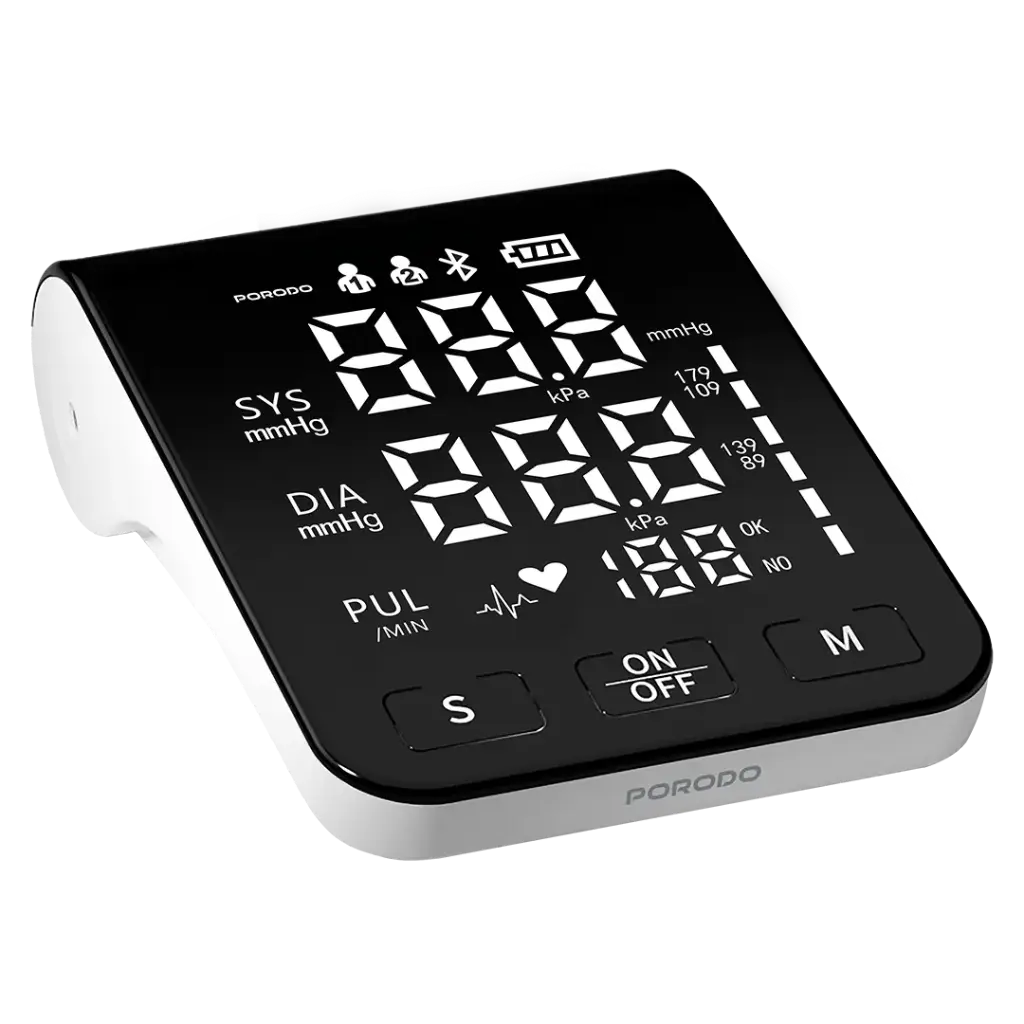 Porodo LiveOn - Digital Blood Pressure Monitor with Dual-User Memory