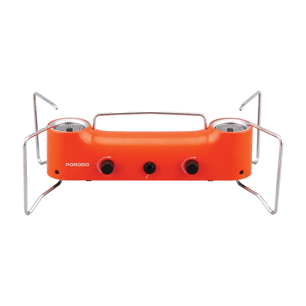 Porodo Lifestyle Dual Burner Camping gas Stove - Orange