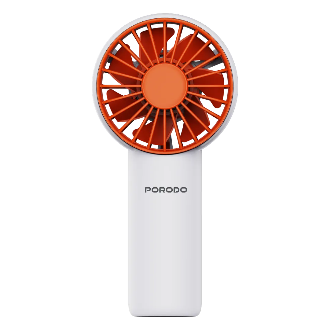 مروحة يدوية قابلة لإعادة الشحن بورودو لايف ستايل تشيلو 1200 مللي أمبير - أبيض