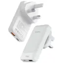 Porodo TerraCharge 65W GaN Dual-Port Adapter - White