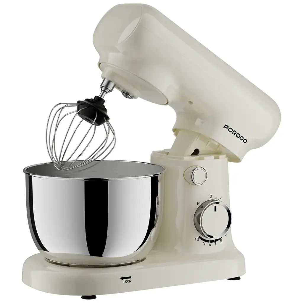 Porodo Lifestyle Tilt-Head Electric Household Stand Mixer - White