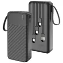 بنك الطاقة Porodo Piano بقدرة 20000mAh مع كابلات مدمجة - أسود