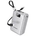 Porodo Petite 20000mAh Power Bank with Integrated Type-C & Lightning Cable - Silver