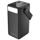 Porodo Lara 50000mAh Power Bank with Integrated Cables & Flashlight - Black