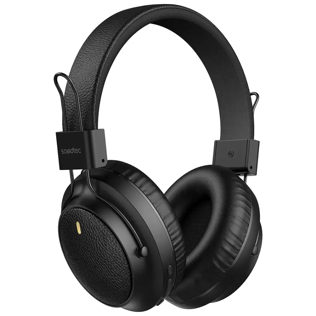 Porodo Soundtec Leather-Finish Wireless Stereo Headphone