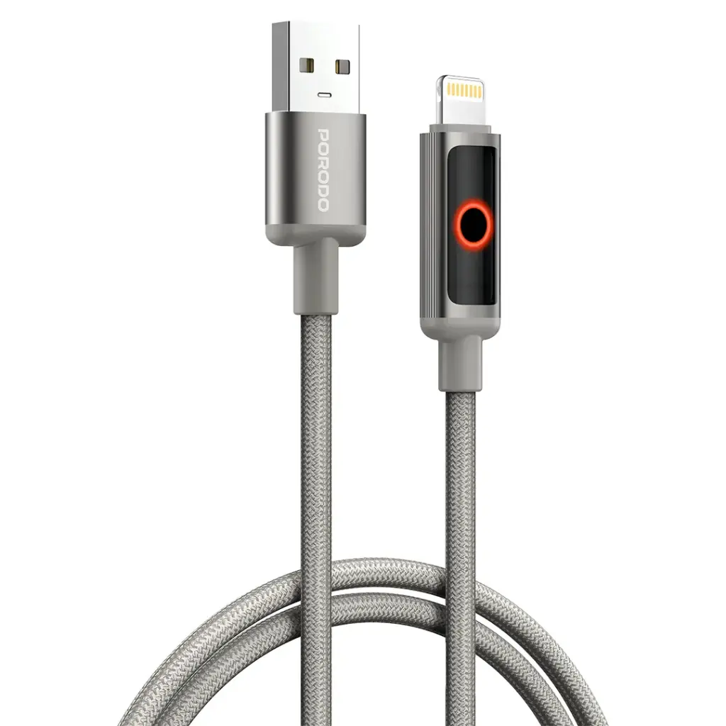 Porodo ChargeLite USB-A to Lightning High-Speed Charging Cable - Gray