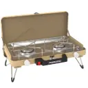 Porodo Lifestyle Dual Burner Foldable Camping Stove - Khaki