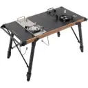 Porodo Lifestyle Cooking Set Dual Stove Camping Table - Black
