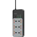 Porodo 3000W | 6AC Universal Power Strip with 6 USB Ports (4C + 2A) - Gray