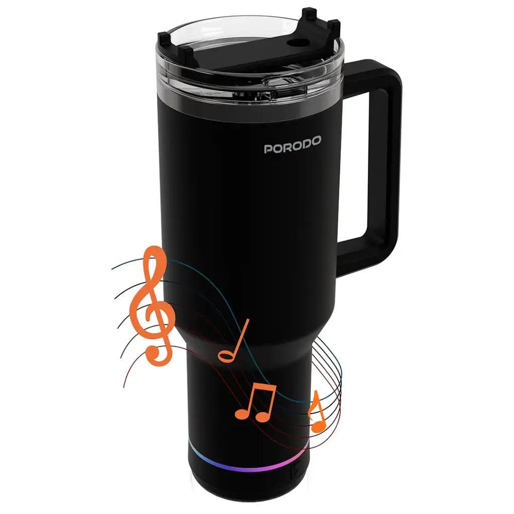 Porodo Lifestyle HydroTunes Bluetooth Speaker Tumbler