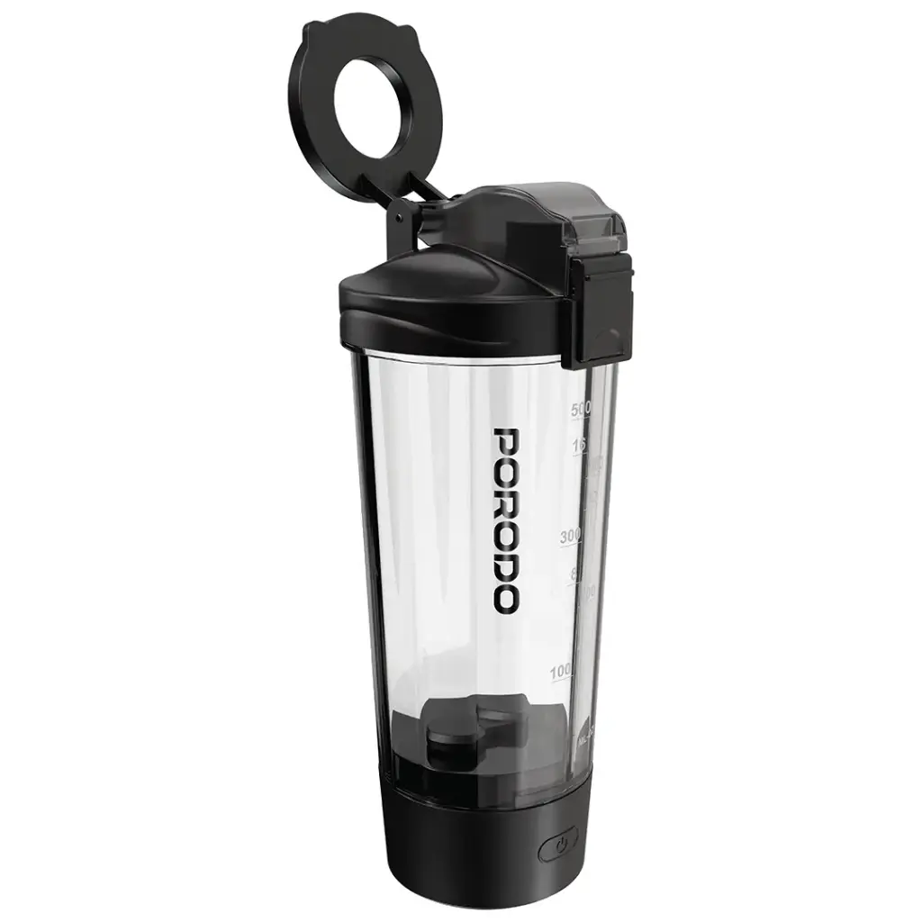 Porodo Lifestyle Grip & Mix Protein Shaker Bottle - Black