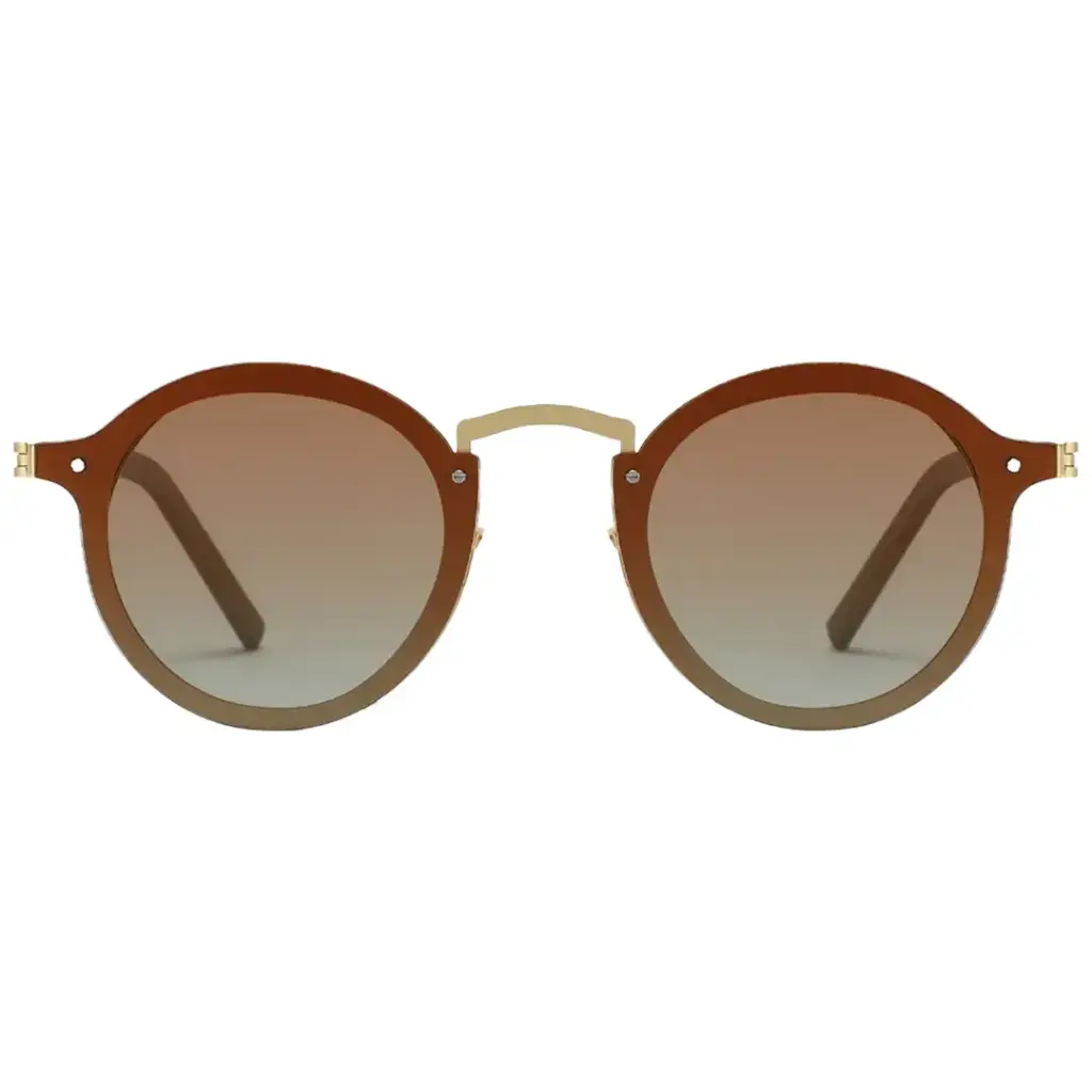 Porodo Lifestyle Riviera Round Frame Sunglasses - Gold