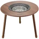 Porodo Lifestyle Tripod-Base Outdoor Round Grill Table - Brown