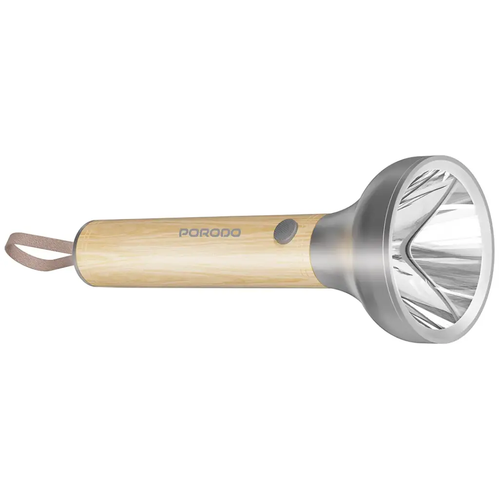 Porodo Lifestyle Birch 190 Wooden LED Flashlight - Wooden