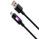 كابل بوروودو LED محبوك للشحن ونقل البيانات
