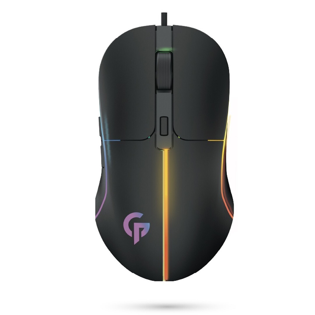 Porodo Gaming Mouse 7D Wired, 6 Breathing RGB, Rubberized Surface