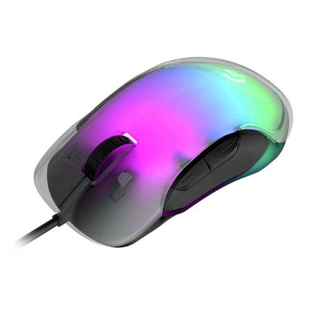 Porodo Gaming Mouse RGB 8D Crystal Shell 12800 DPI