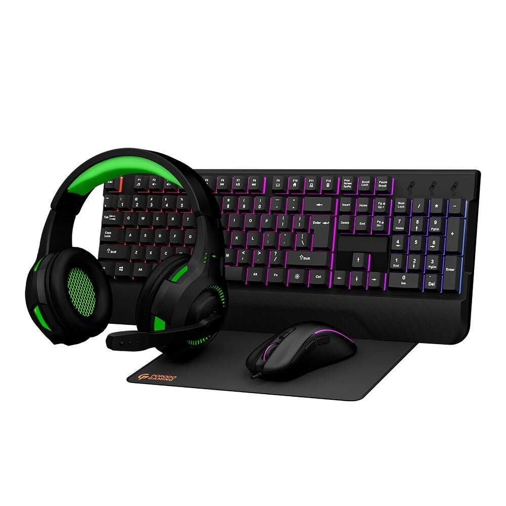 Porodo Gaming Set 4-in-1(Keyboard, Mousepad, Mouse, Headphone)