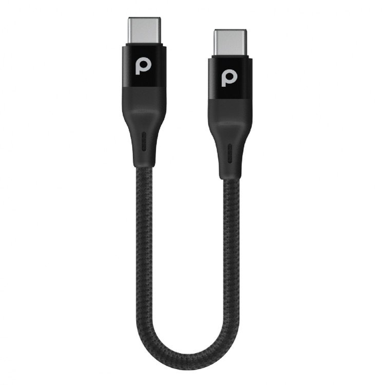 Braided Type C to Type C Cable 0.25M 60W (Aluminum)