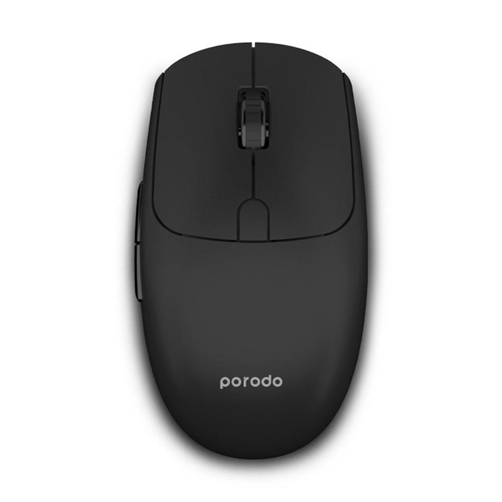 Porodo 2 in 1 2.4G Wireless Office Mouse - Black