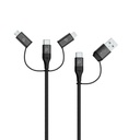 All in One Aluminum Braided Cable 1.2M 2.4A (Lightning / Micro USB / Type-C / USB-A )