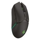 Porodo Gaming 7D Wireless RGB Mouse 10000 DPI with Built-In Rechargeable Battery 600mAh - Black