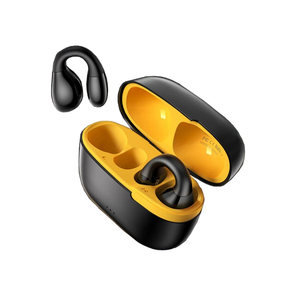 Porodo Soundtec Air Conduction TWS Earbuds - Black / Yellow