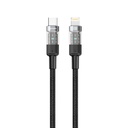 Porodo Braided 30W PD C to Lightning Fast Charging Cable with Transparent Head 1.2M 