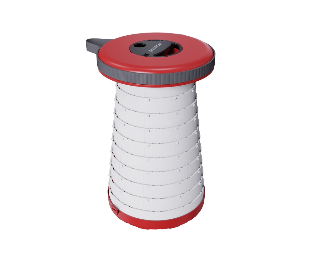 Porodo Camping Telescopic LED (White/Yellow) Stool