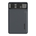 Porodo 10000mAh Slim Power Bank PD 22.5W with Built-in Type-C & Lightning Cables-Black