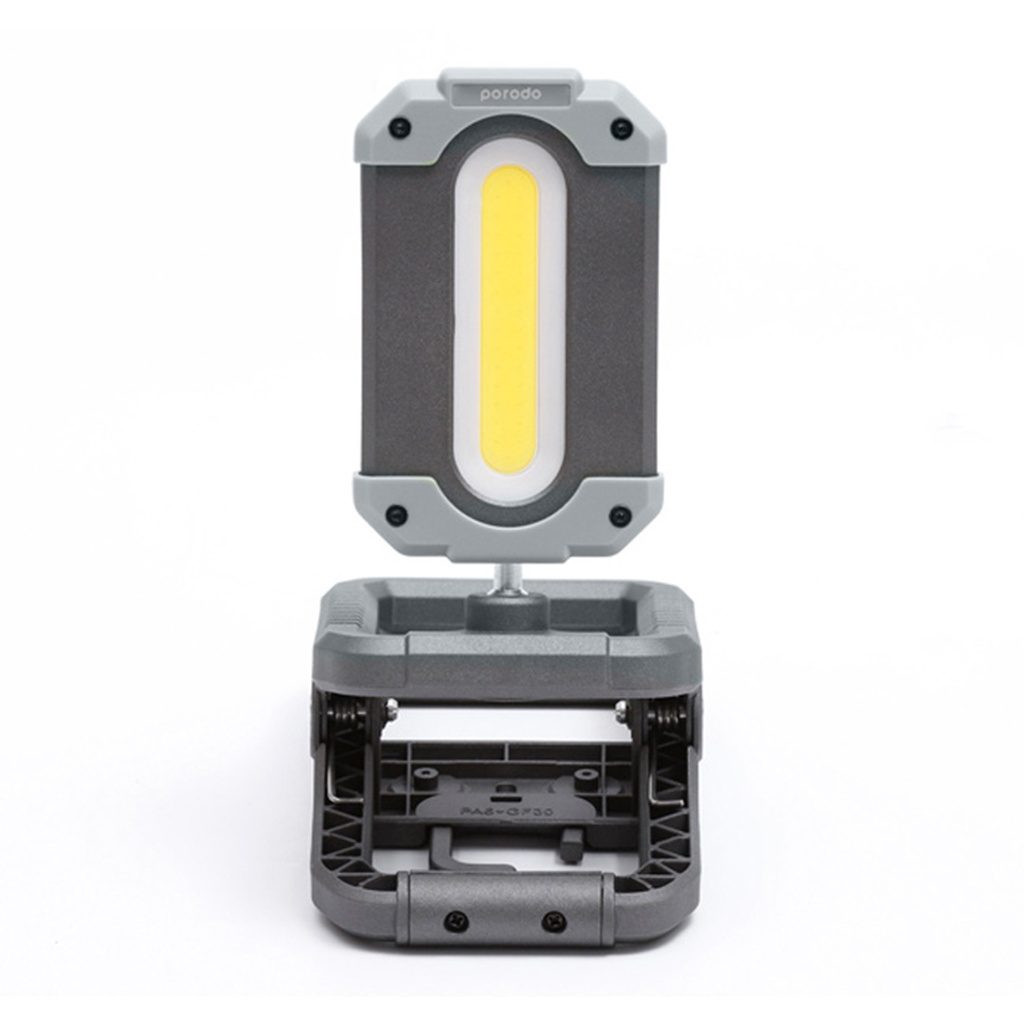 Porodo LifeStyle Outdoor 4000mAh 10W Magnetic Lamp with Power Bank- Black/Grey