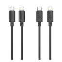 Porodo Blue 20W PD Type C to Lightning PVC Cable 1.2M - Black