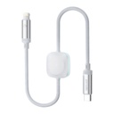 Porodo 2 in 1 C-L 27W Cable with Wireless Watch Charger 1.2M- White