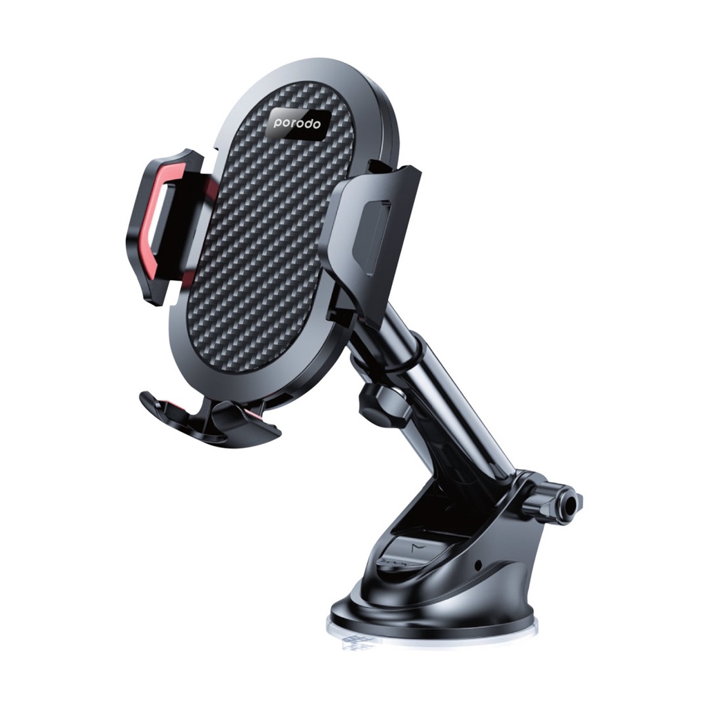 Porodo ABS+Silicone 360 Degree Rotatable Universal Car Mount - Black