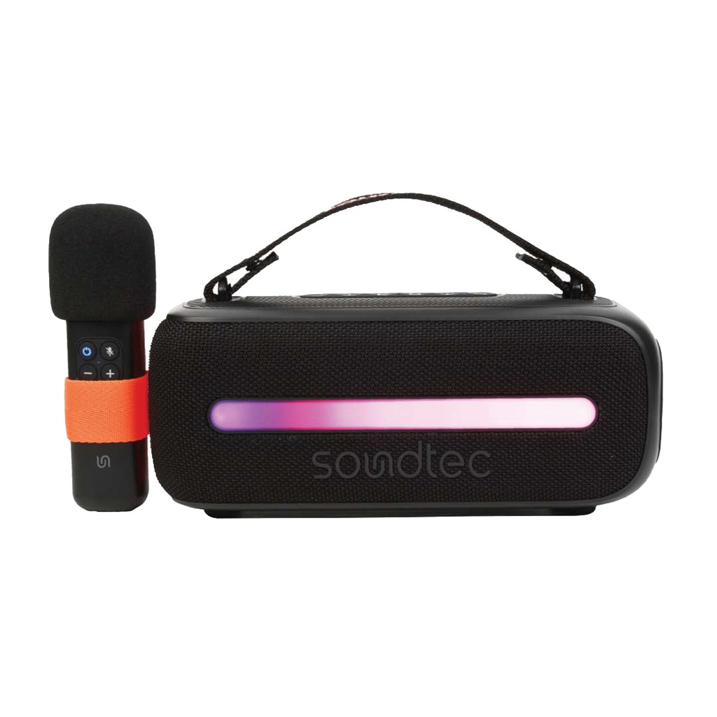 Porodo Soundtec 14W Speaker with Wireless Microphone - Black	