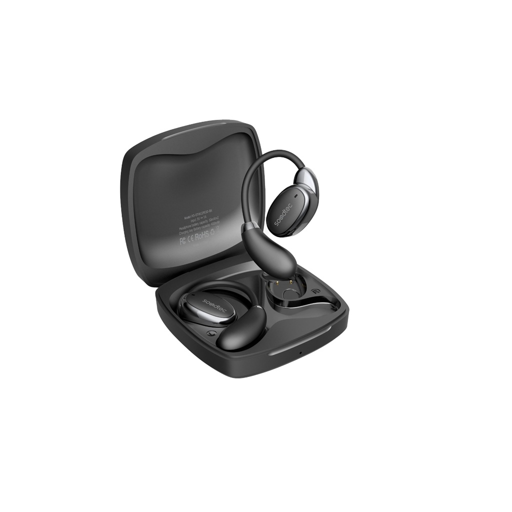 Porodo Soundtec Aero Tune Open Wearable Earbuds - Black