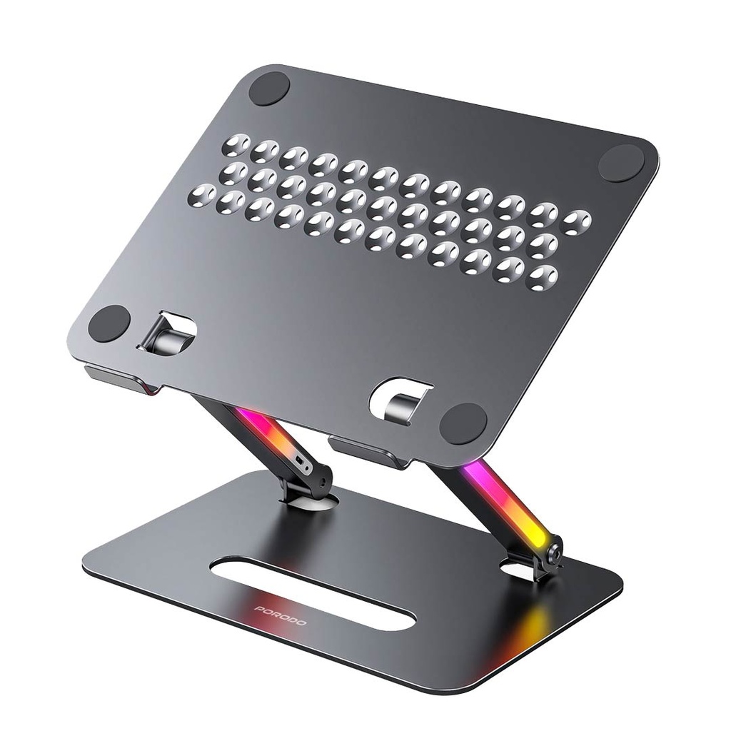 Porodo 17.3" Aluminum Laptop Stand - Gray