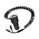 Porodo Dual Port Car Charger Integrated C+C Cables - Black