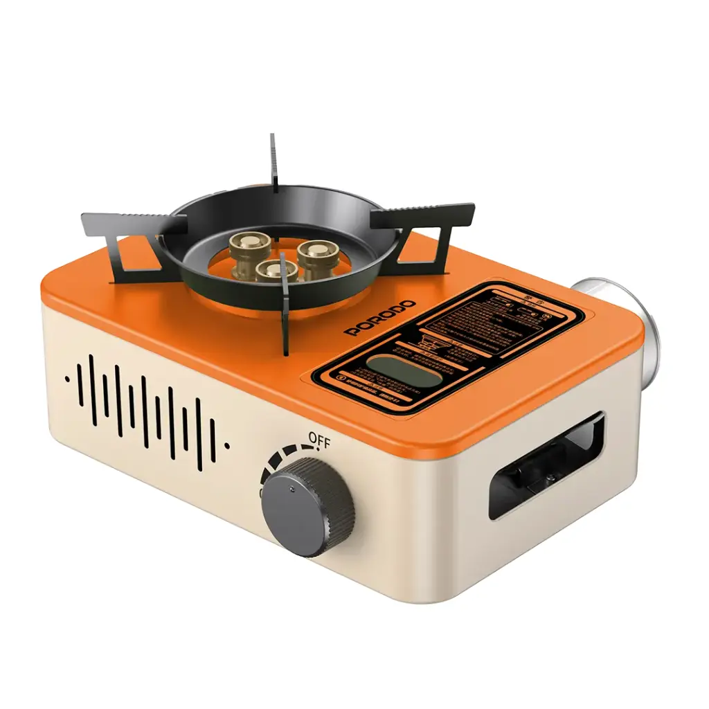 Porodo Lifestyle Portable Outdoor Stove - Orange/Beige