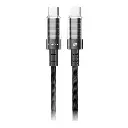Porodo Transparent Shell USB-C To USB-C Cable - Black